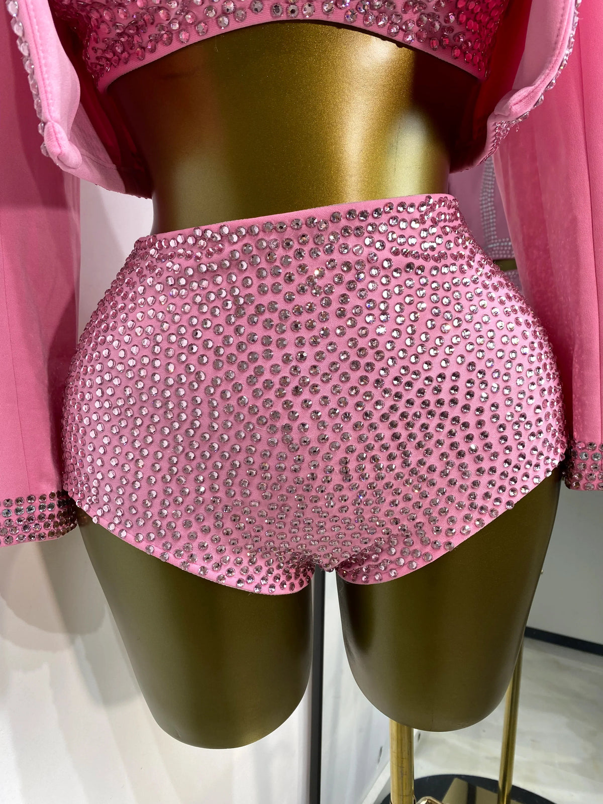 Rhinestone Three-Piece Festival Set