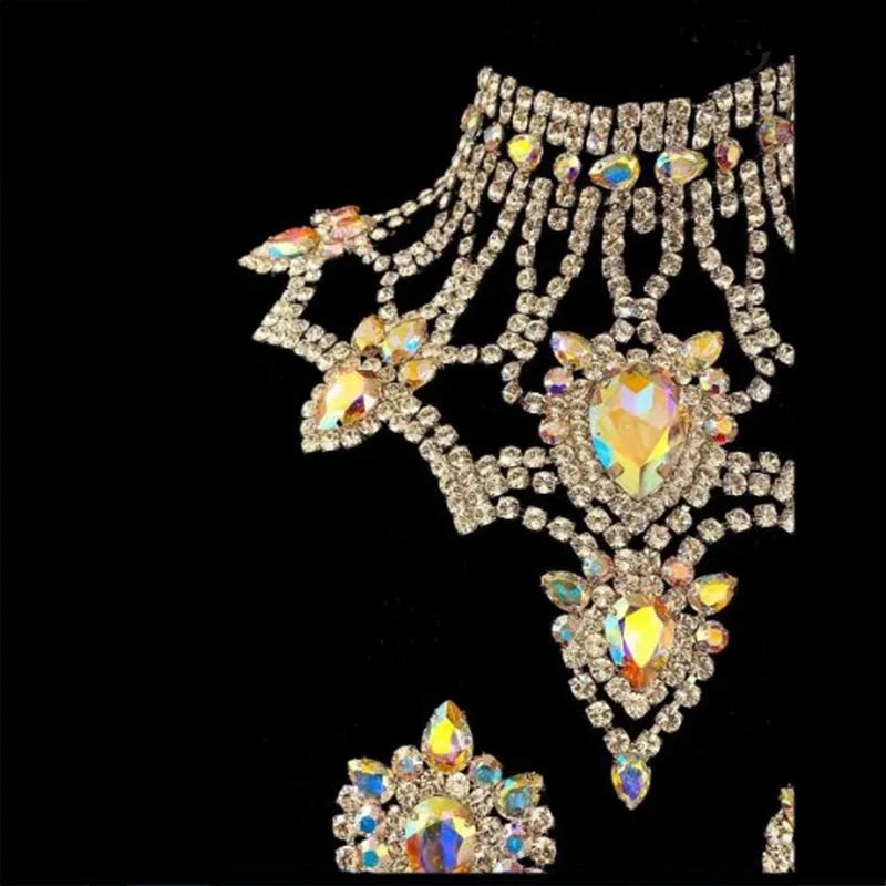 Oversized Gemstone Necklace & Earrings Set