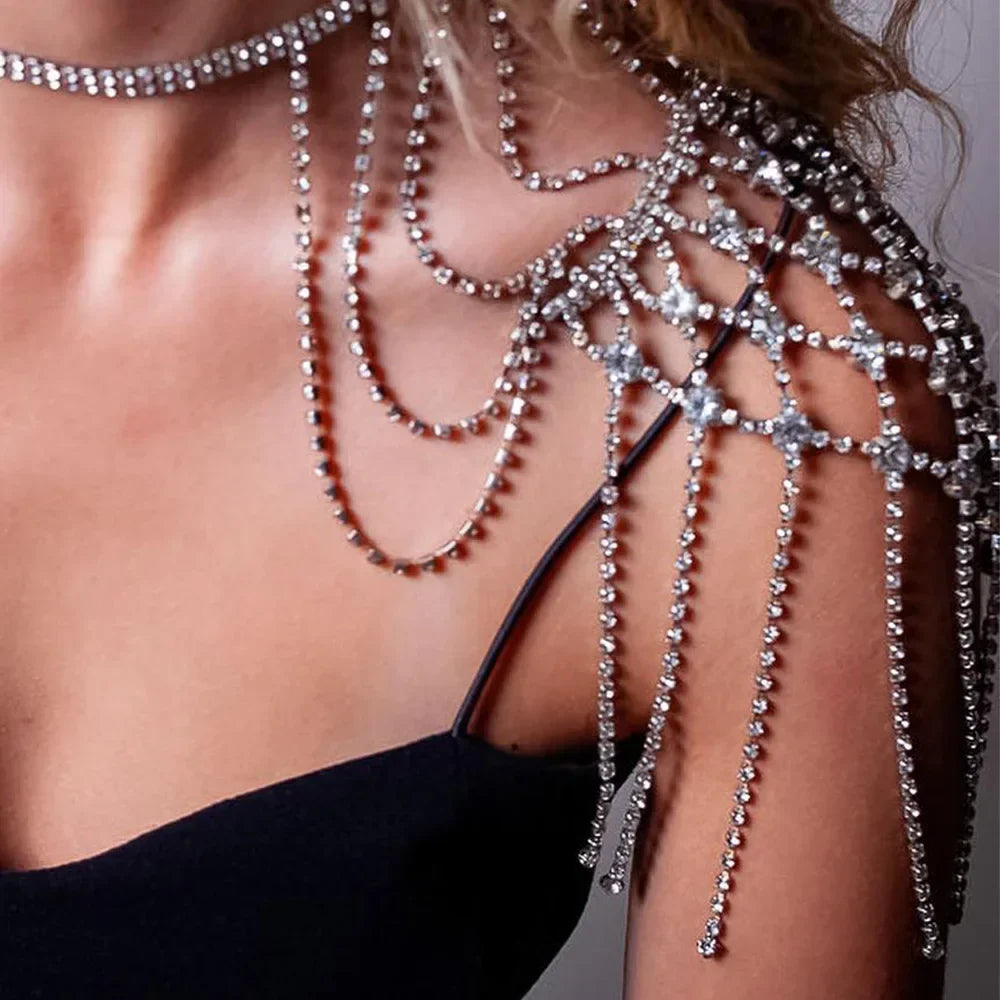 Crystal Shoulder Chain Harness