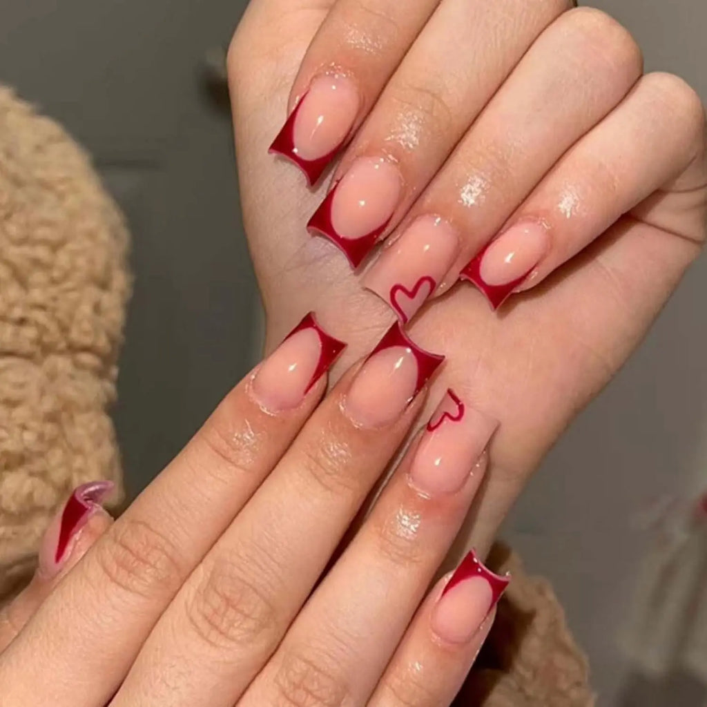 Red Heart Press-On Nails | 24-Piece Set
