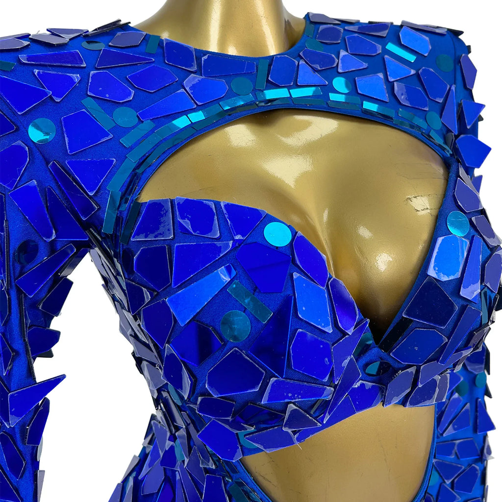 Sequin Cutout Festival Bodysuit