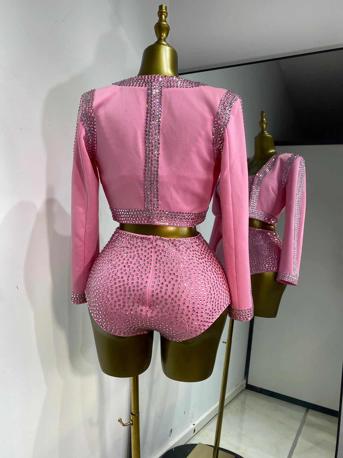 Rhinestone Three-Piece Festival Set