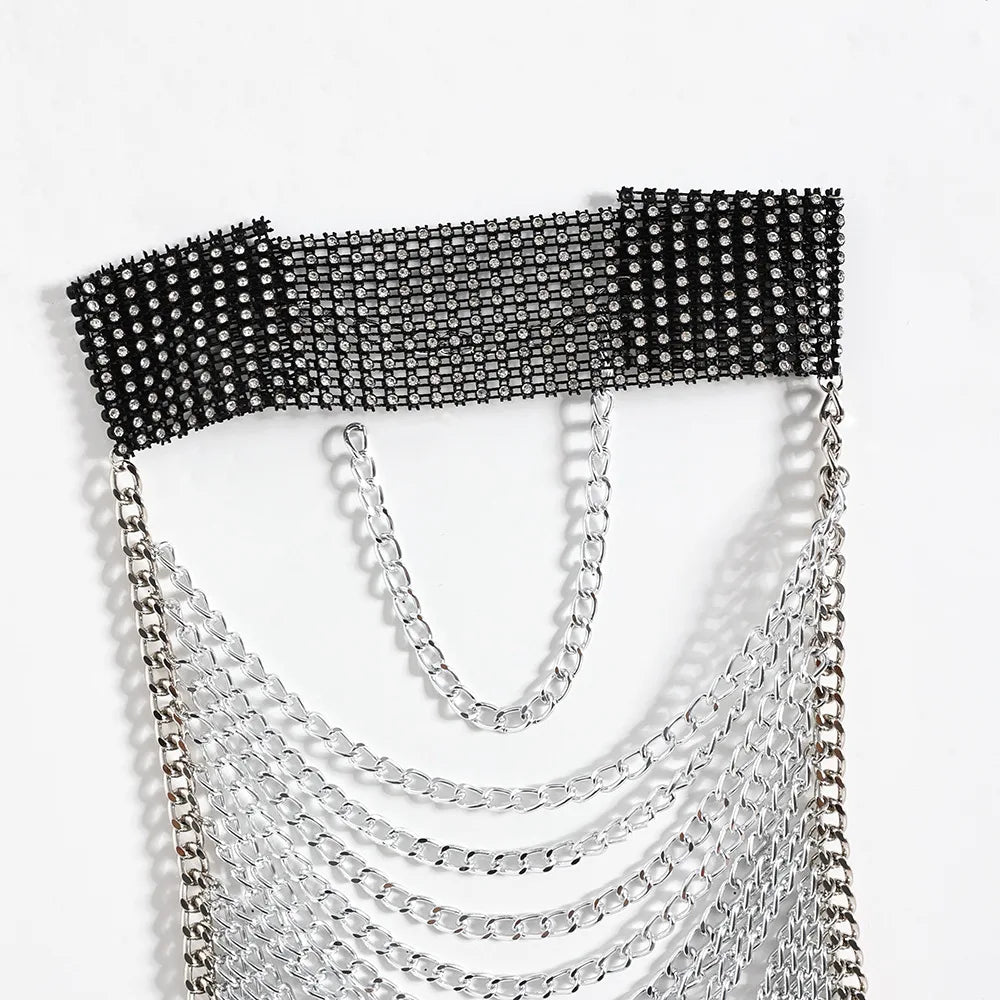 Crystal Body Harness Crop Top