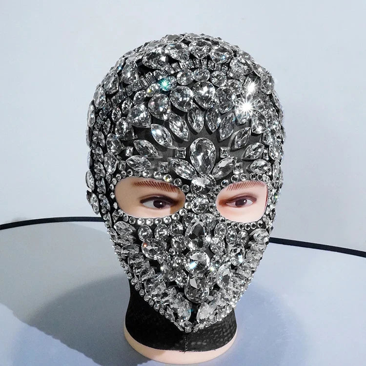 Crystal Rhinestone Festival Face Mask