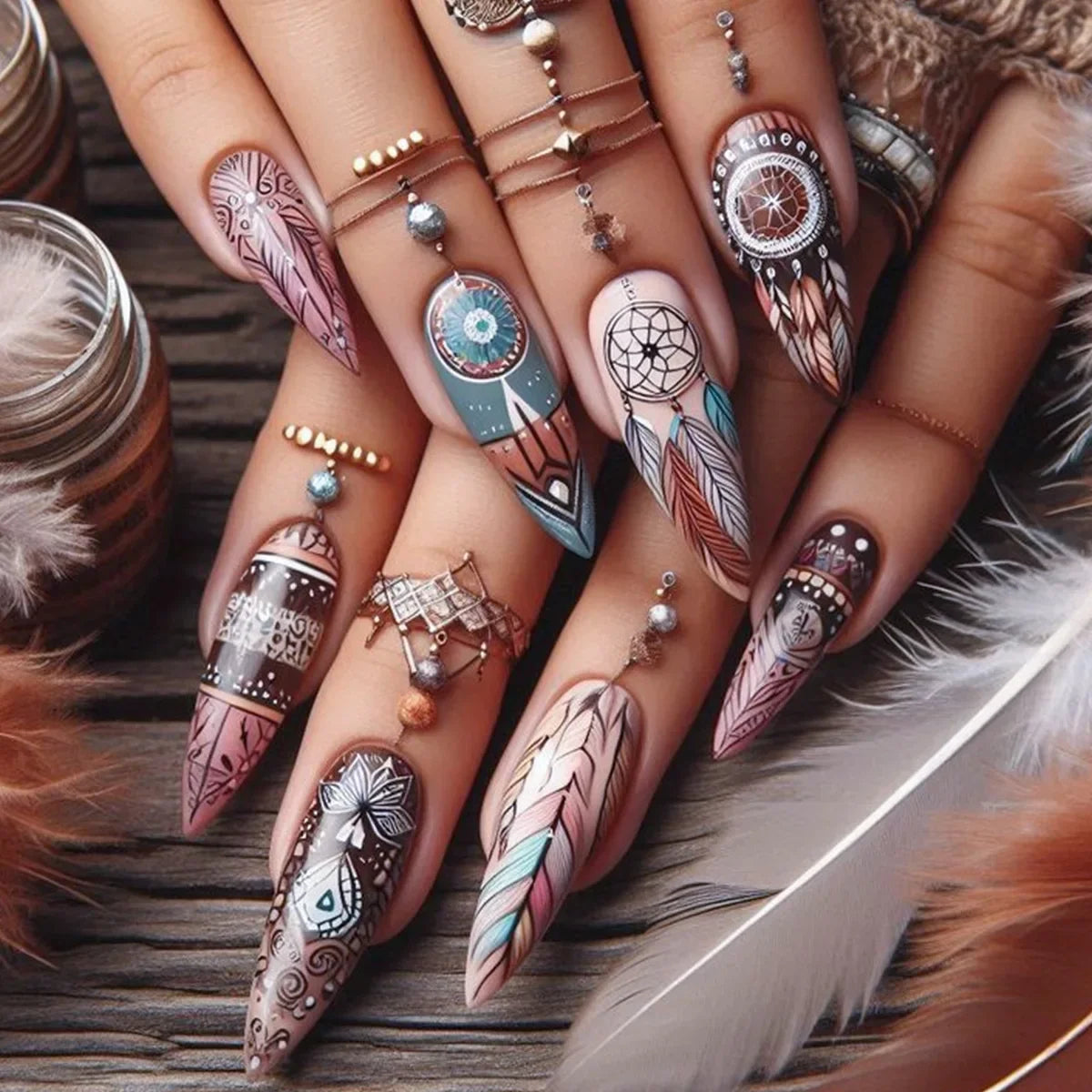 Spring Floral & Butterfly Press-On Nails | 24 Pieces