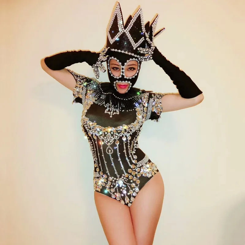 Pearl Rhinestone Three-Piece Festival Set