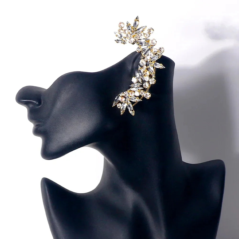Crystal Tassel Clip-On Ear Cuff