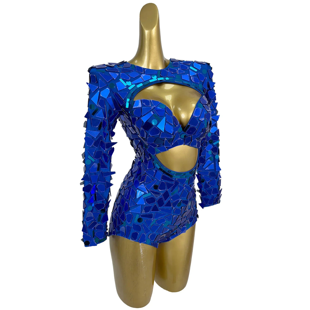 Sequin Cutout Festival Bodysuit