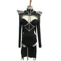 Rivet Chain Epaulet Bodysuit Set