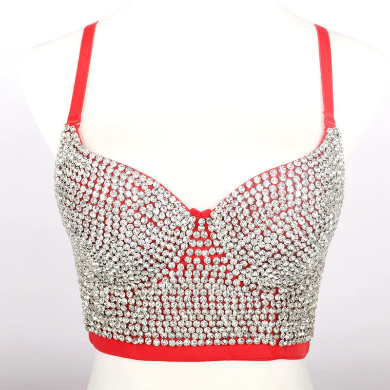Rhinestone Corset Tank Top