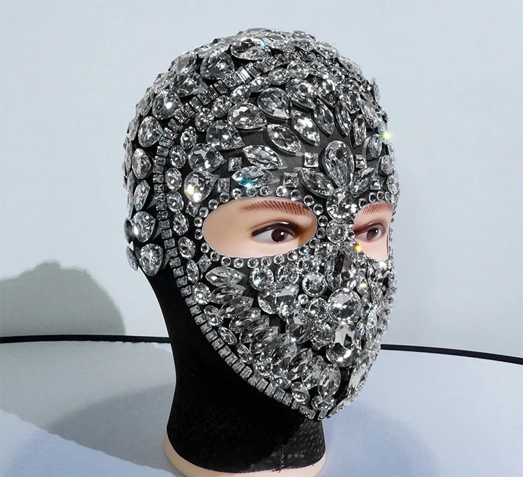 Crystal Rhinestone Festival Face Mask