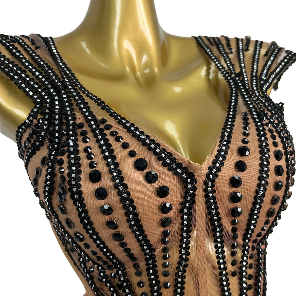 Crystal Flying-Sleeve Festival Mini Dress