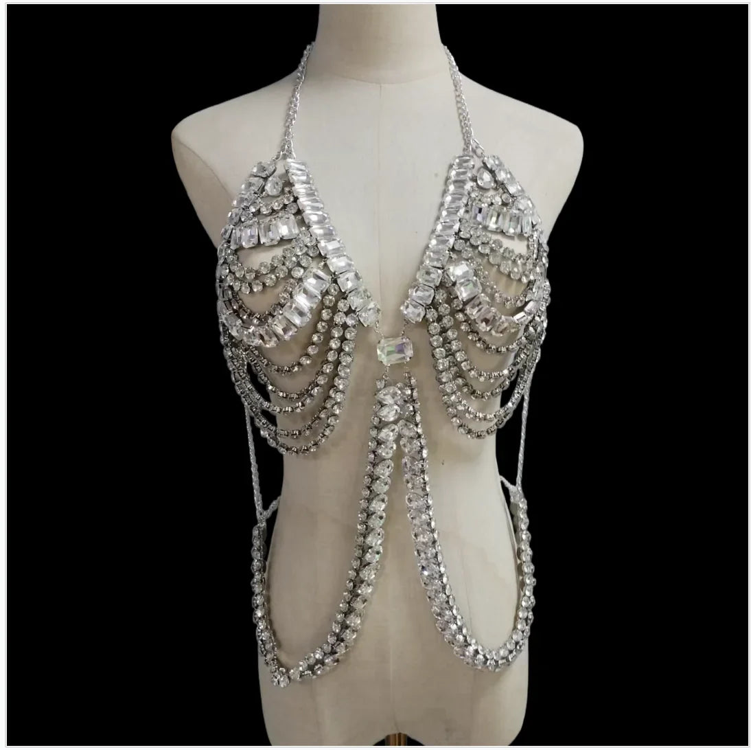 Multilayer Crystal Body Chain Set