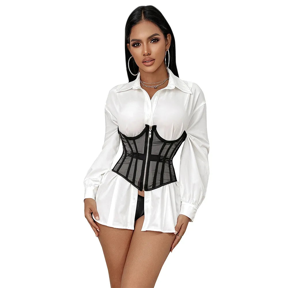 Sheer Mesh Underbust Corset