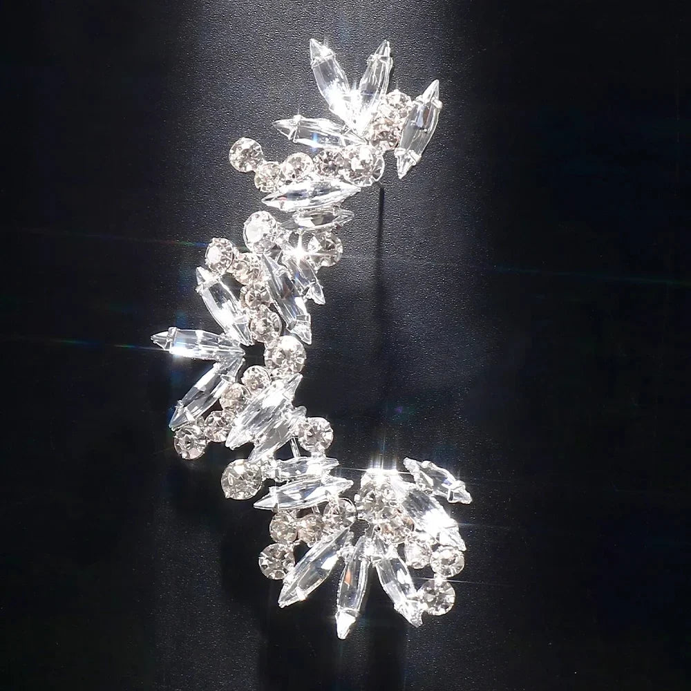 Crystal Tassel Clip-On Ear Cuff