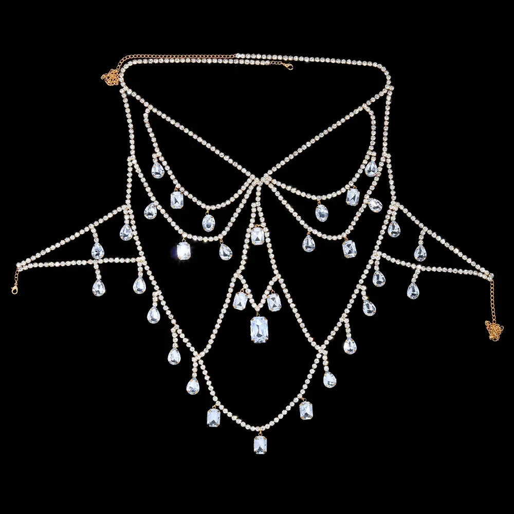 Crystal Chest Chain Body Jewelry