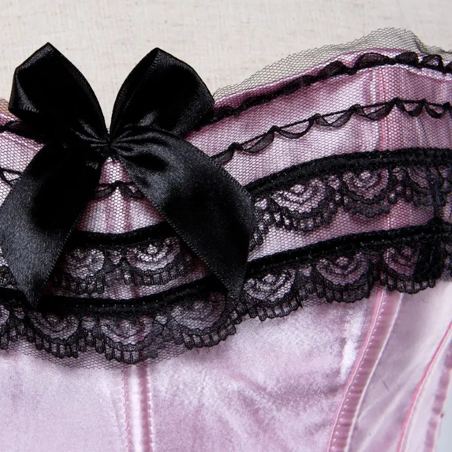 Lace Overbust Corset Bustier | Boned Plus-Size Top