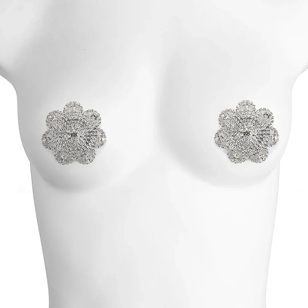 Rhinestone Flower Reusable Pasties