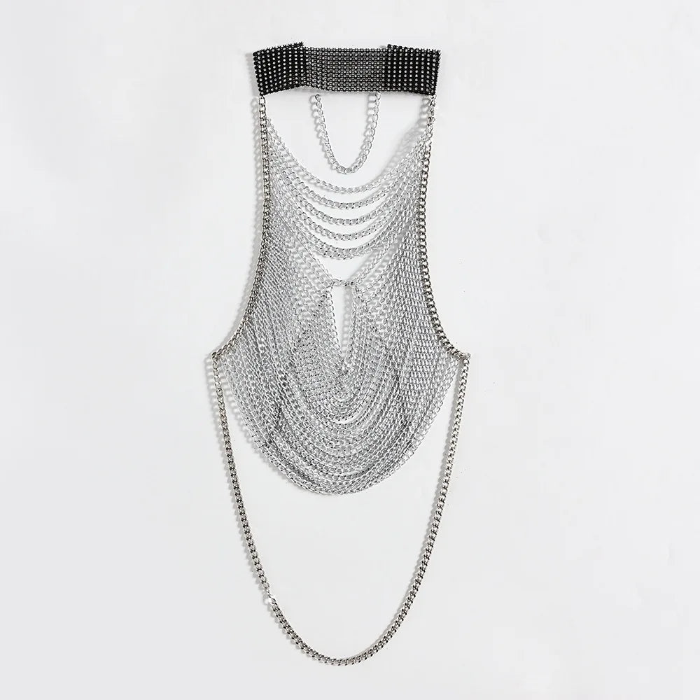Crystal Body Harness Crop Top