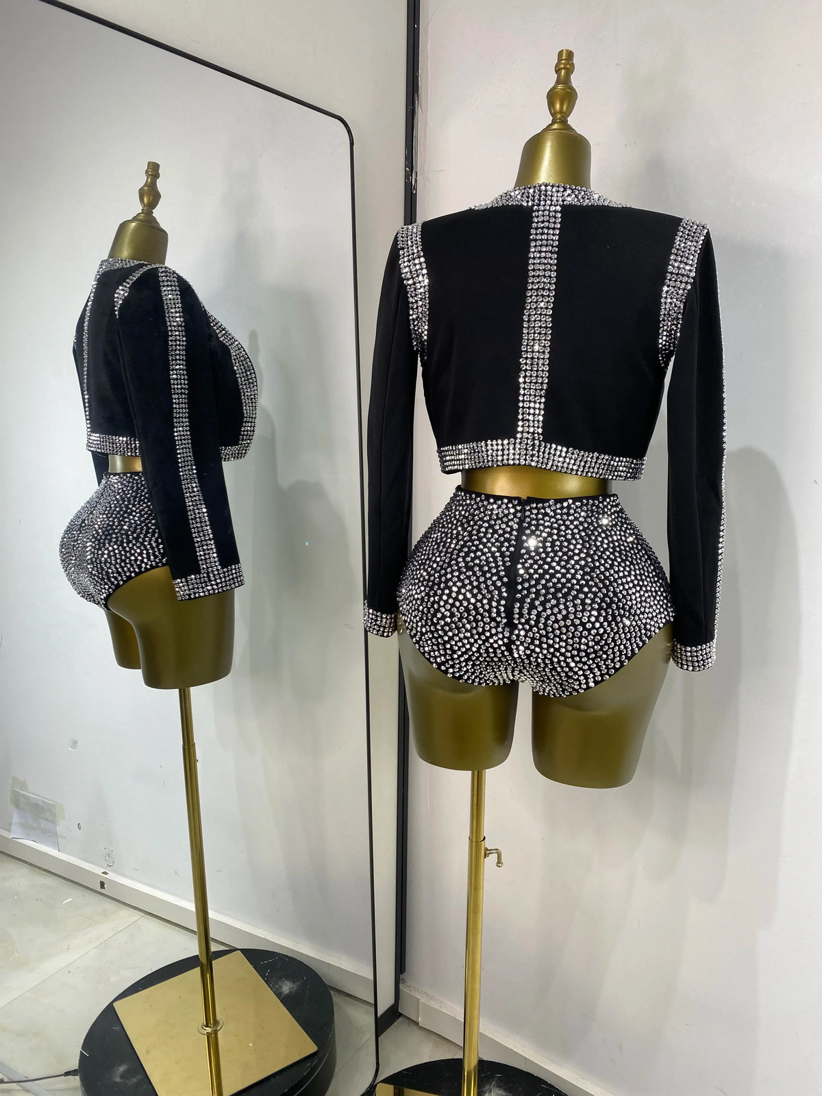 Rhinestone Three-Piece Festival Set