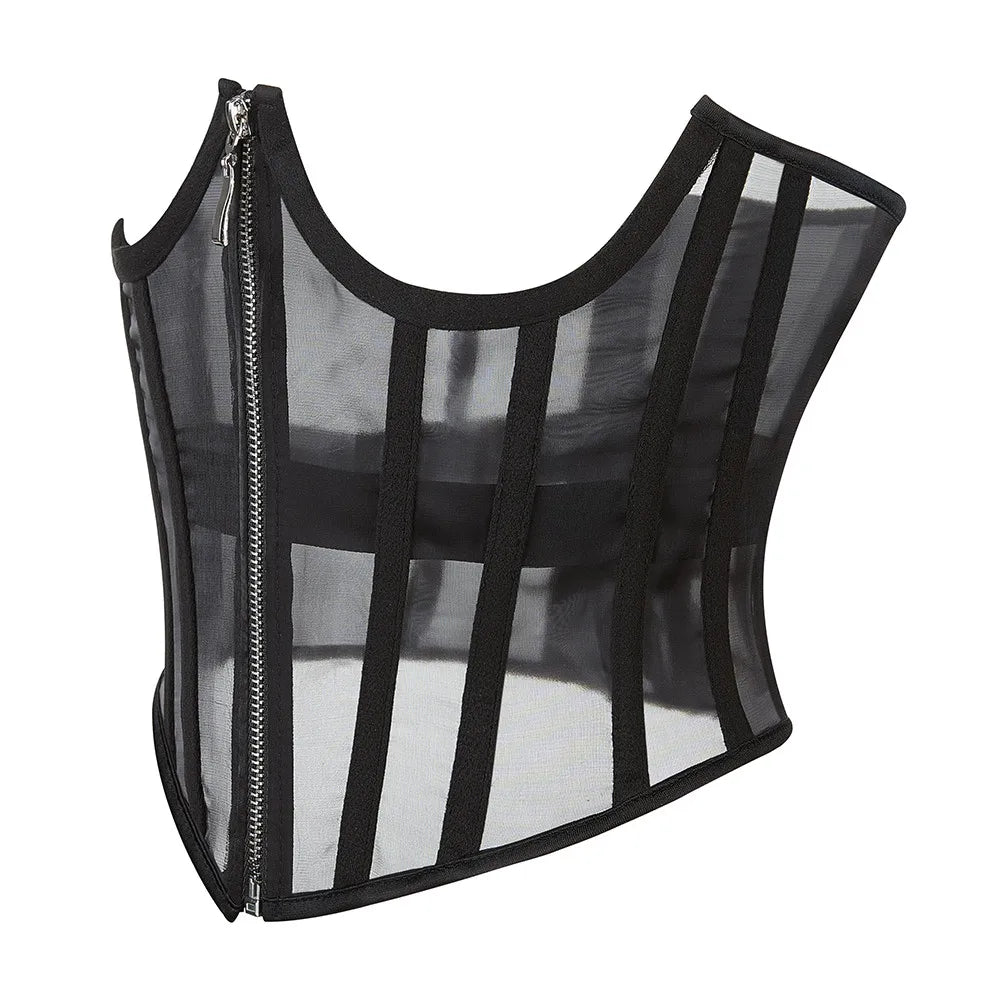 Sheer Mesh Underbust Corset