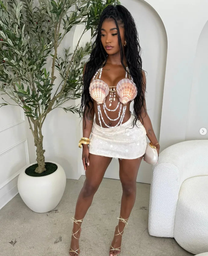 Multilayer Pearl Body Chain
