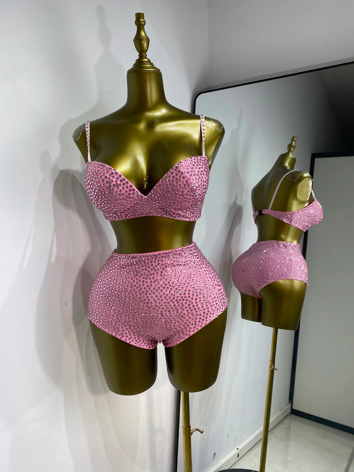 Rhinestone Three-Piece Festival Set