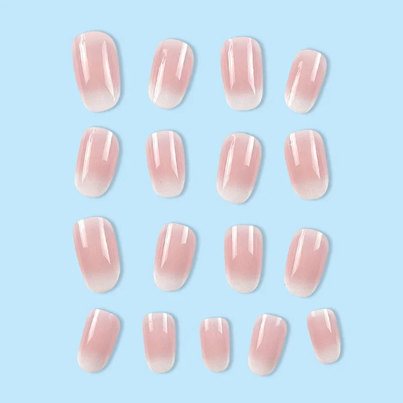 Pink Ombré Press-On Nails | Short Oval, 24 Pieces