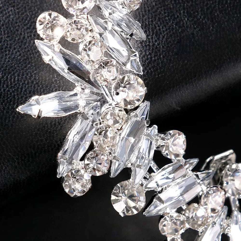 Crystal Tassel Clip-On Ear Cuff