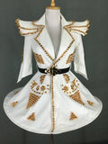 White Studded Faux-Leather Festival Set