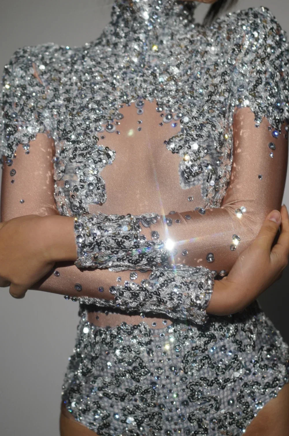 Rhinestone Sequin Festival Leotard