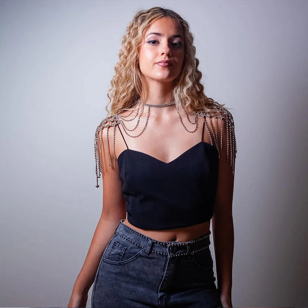 Crystal Shoulder Chain Harness