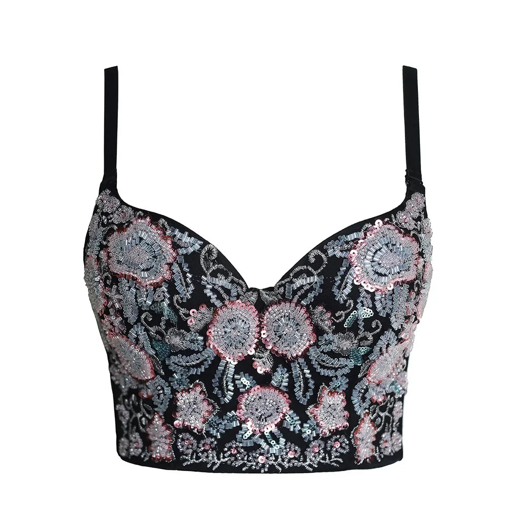 Rhinestone Corset Bustier