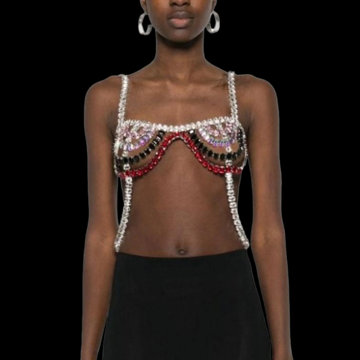 Multicolor Crystal Festival Body Chain