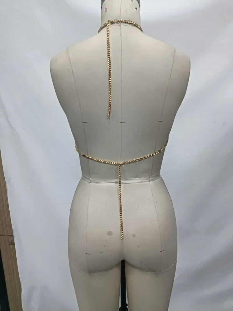 Multilayer Pearl Body Chain