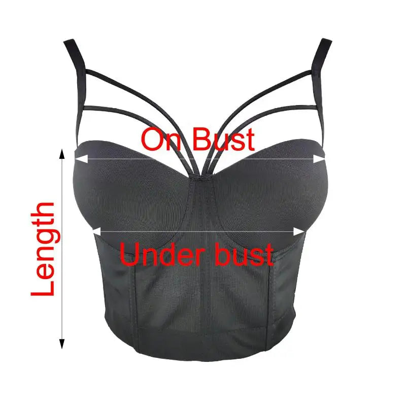 Crystal Beaded Bustier Corset Crop Top Nightclub Party Bralette