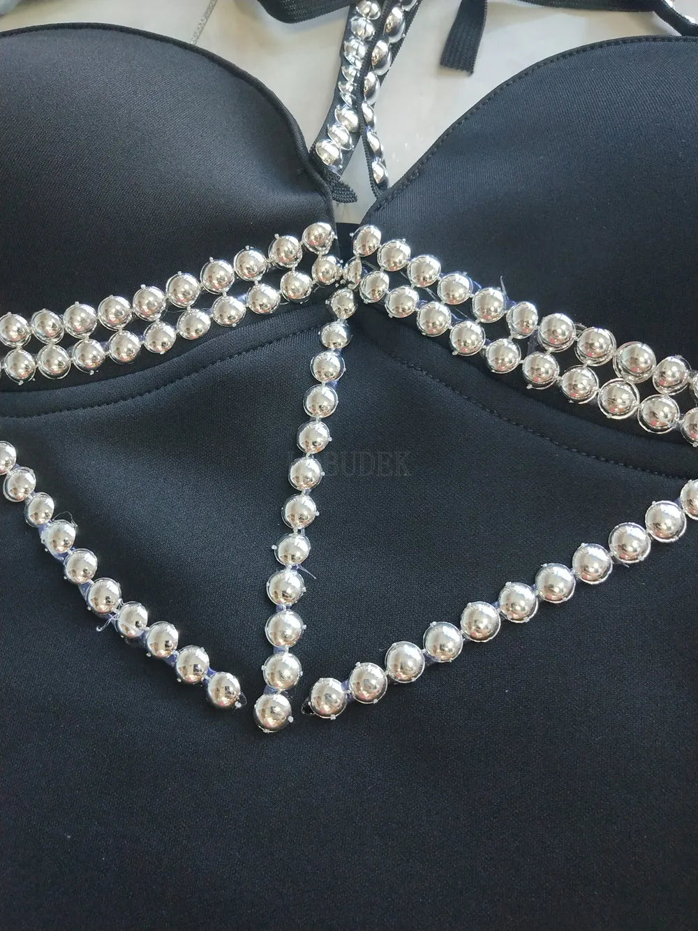 Rivet Chain Epaulet Bodysuit Set