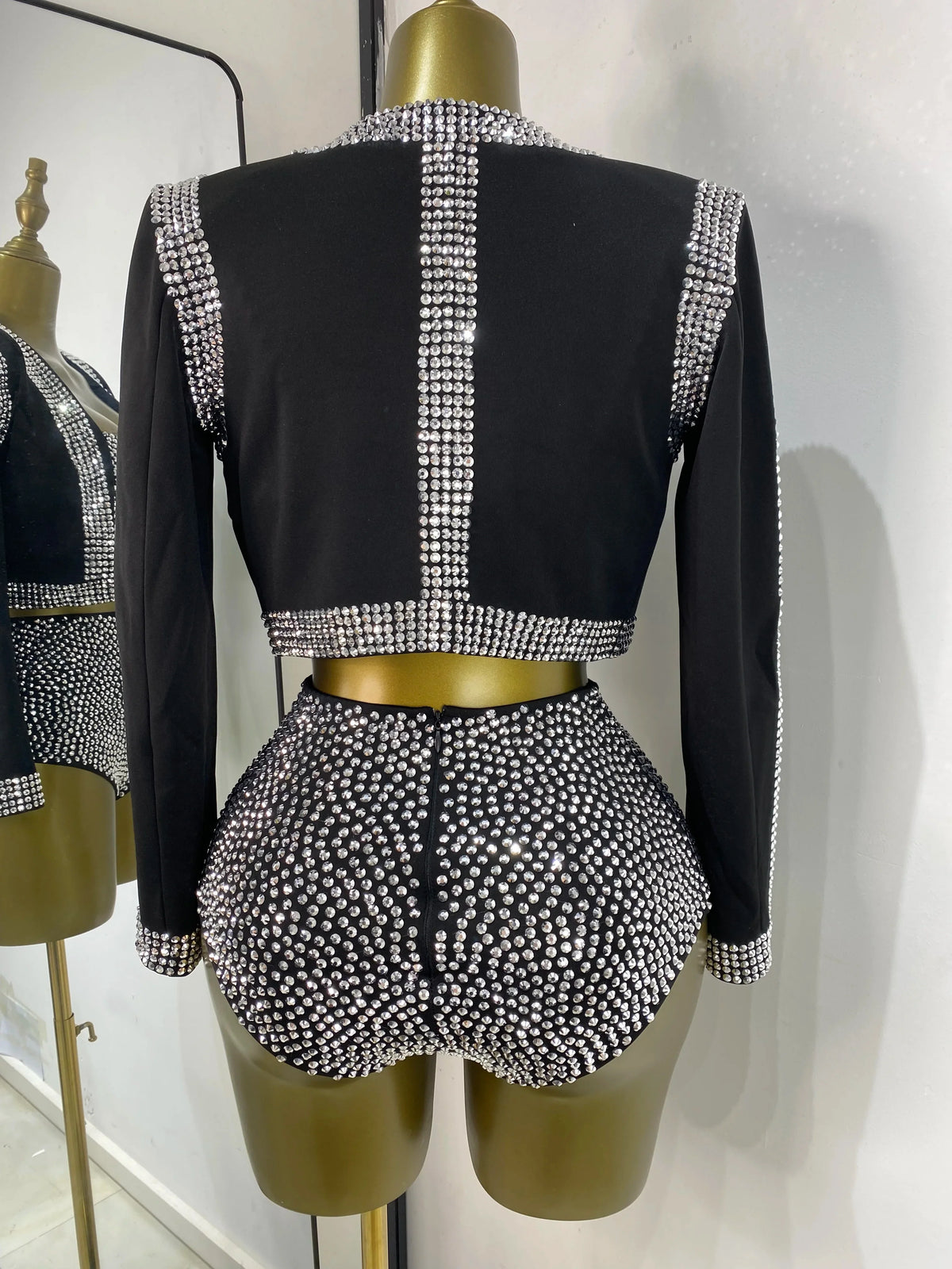 Rhinestone Three-Piece Festival Set