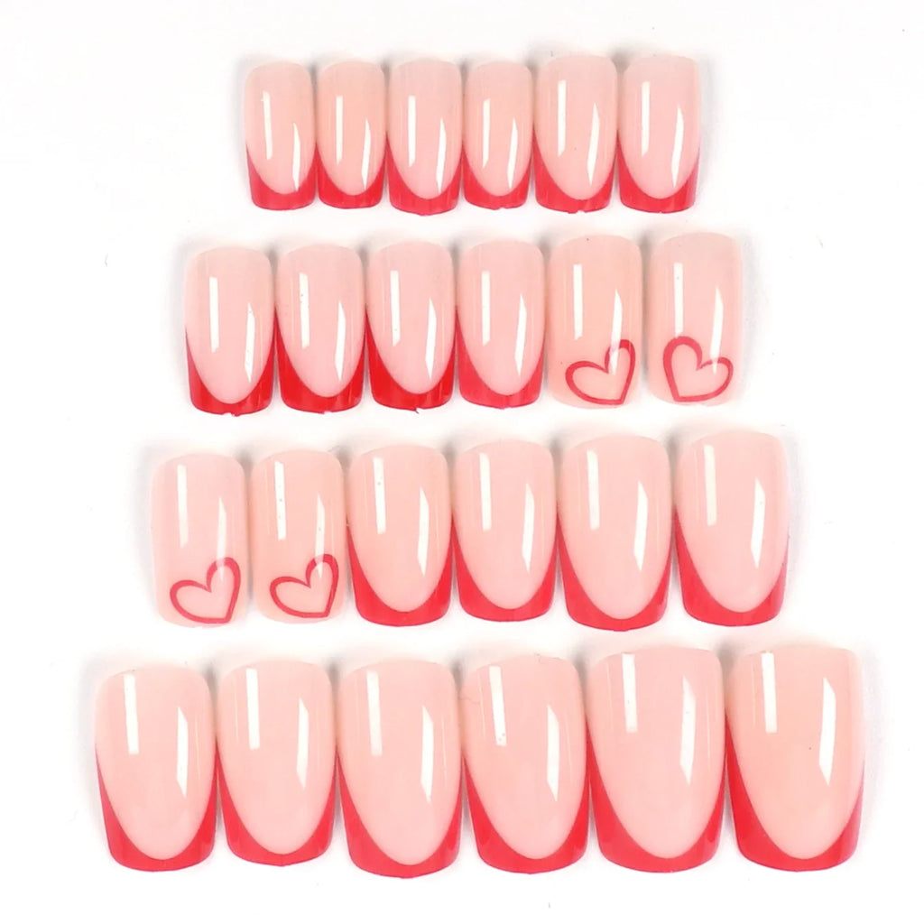 Red Heart Press-On Nails | 24-Piece Set