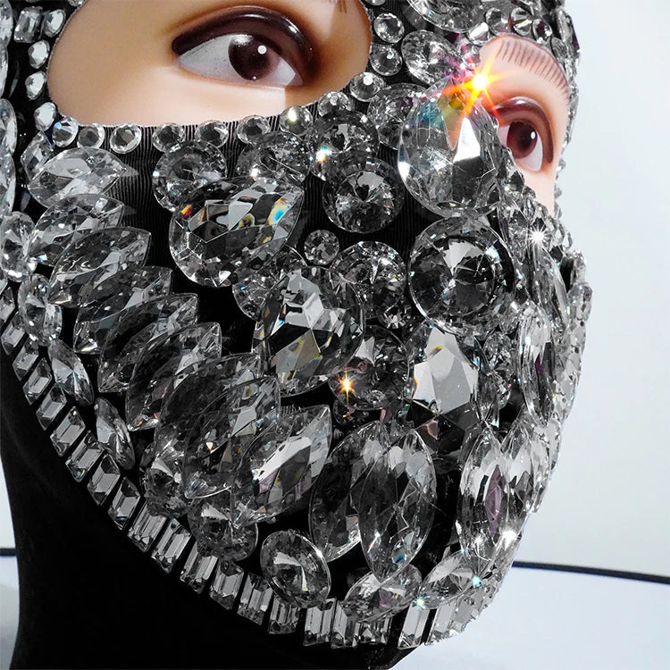 Crystal Rhinestone Festival Face Mask