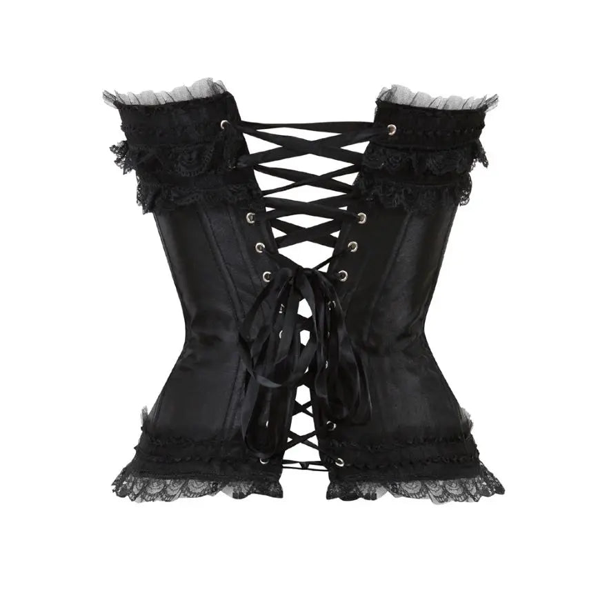 Lace Overbust Corset Bustier | Boned Plus-Size Top