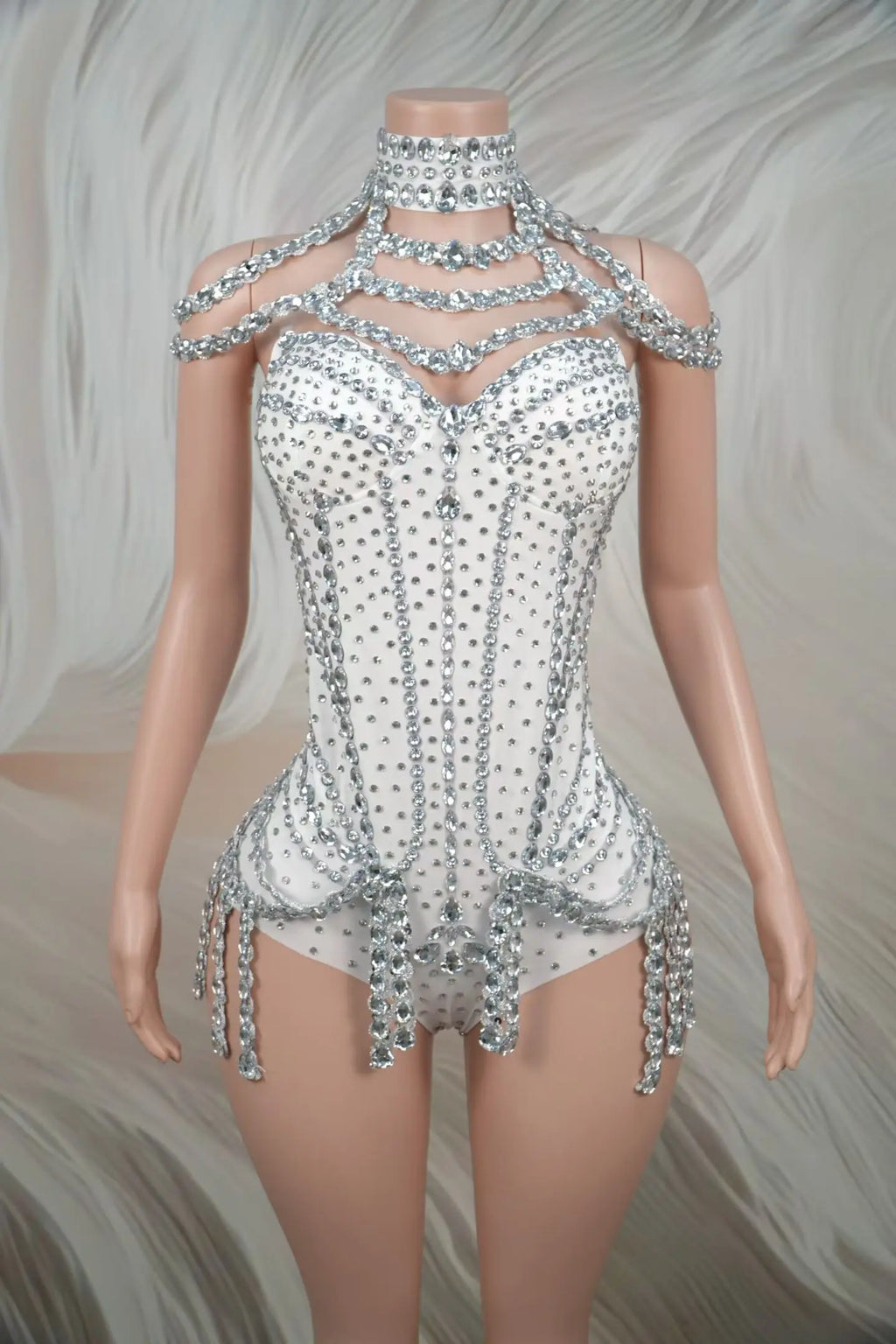 Rhinestone Tassel Festival Bodysuit