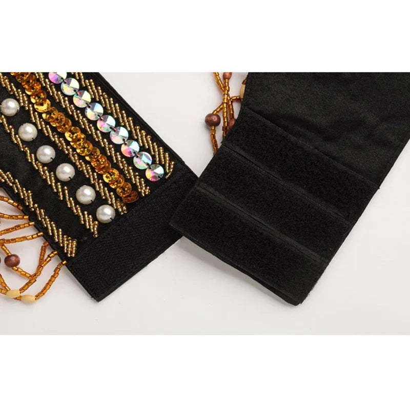 Beaded Bra & Belt Festival Set