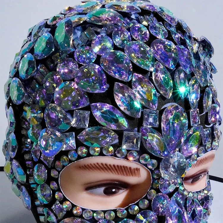 Crystal Rhinestone Festival Face Mask
