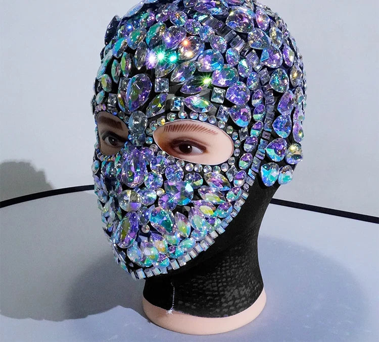 Crystal Rhinestone Festival Face Mask