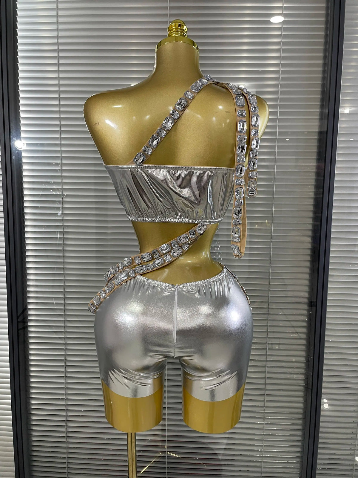 Silver Crystal Two-Piece Festival Set