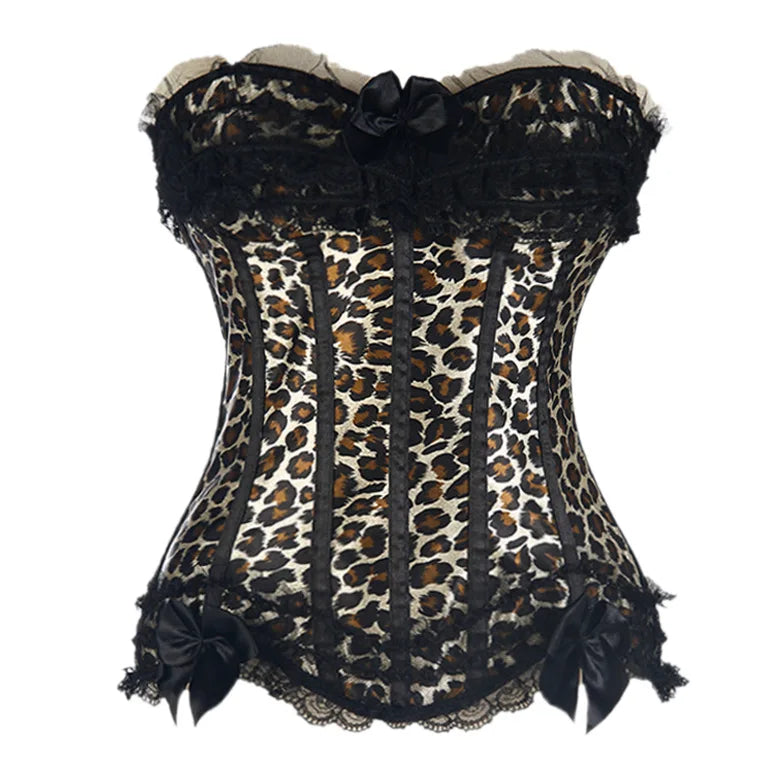 Lace Overbust Corset Bustier | Boned Plus-Size Top