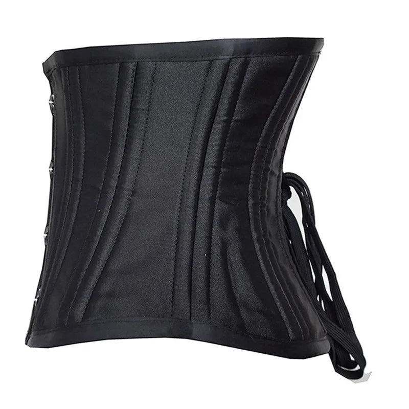 24 Steel Bone Underbust Corset Heavy Duty Waist Trainer Cincher Bustier