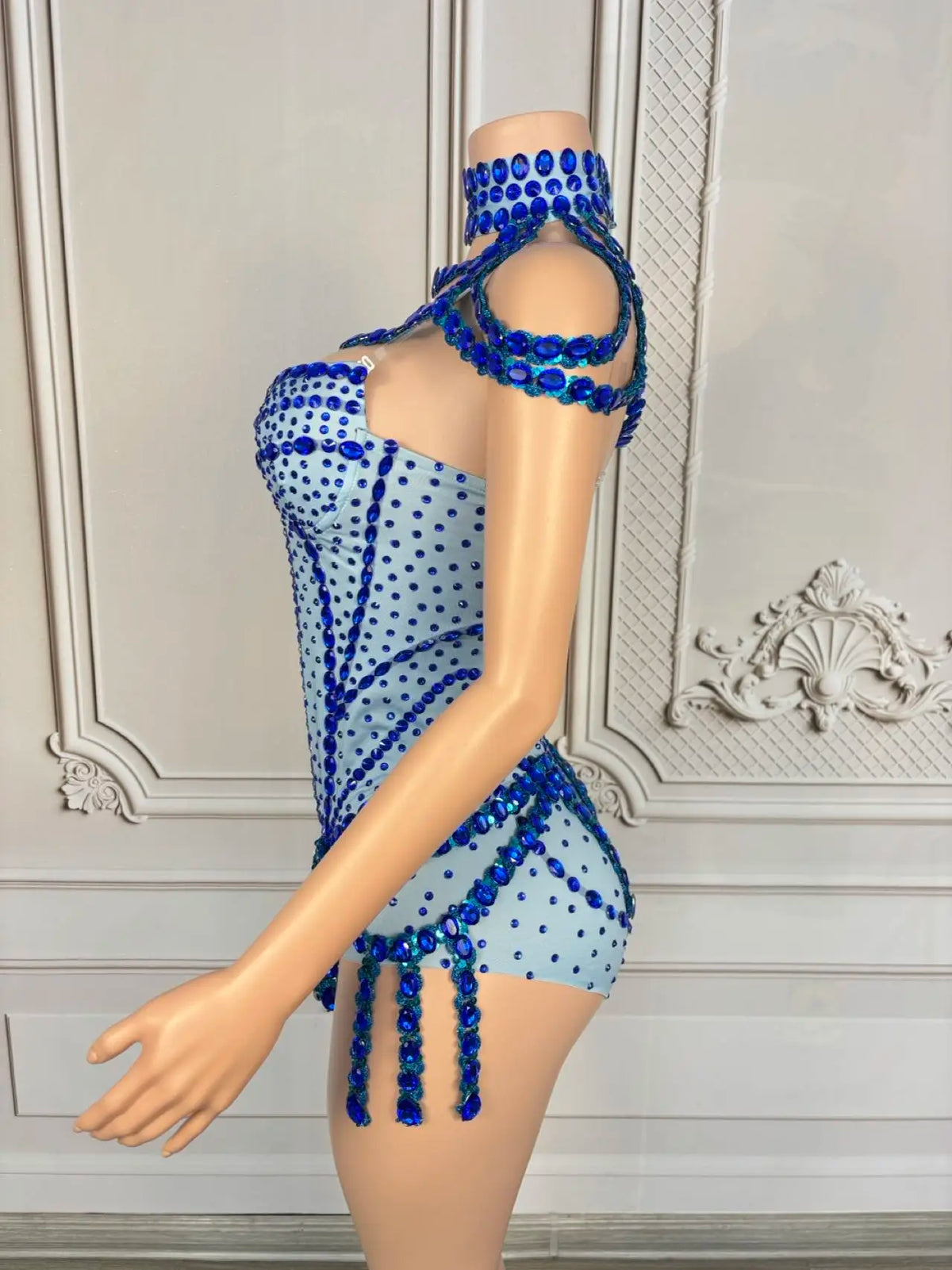 Rhinestone Tassel Festival Bodysuit