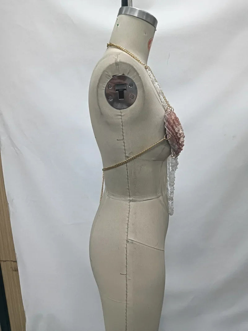 Multilayer Pearl Body Chain